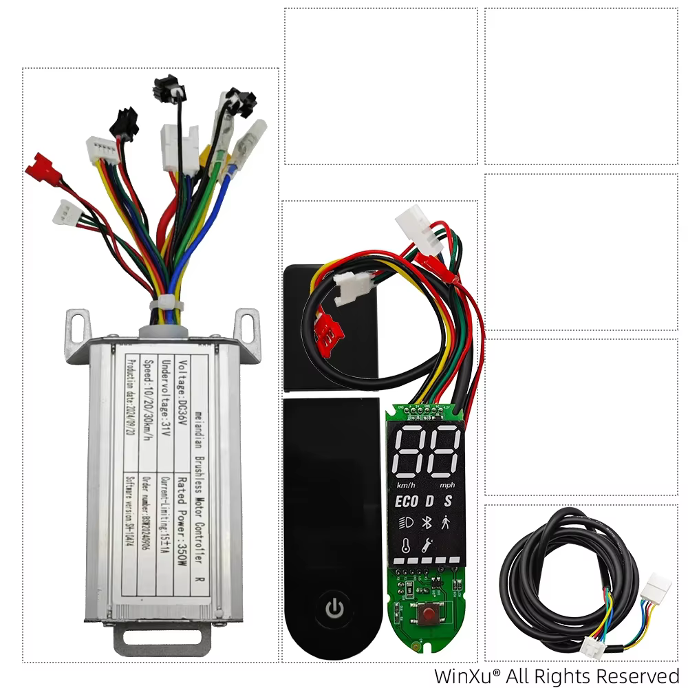 Kit de moteur sans balais pour scooter électrique Xiaomi M365, contrôleur universel, carte Prada LED