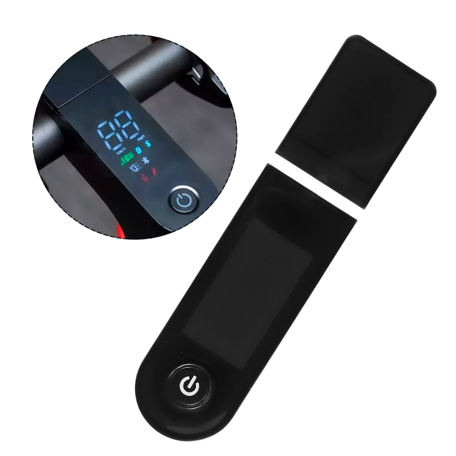 Affichage du tableau de bord du scooter 9*3.3cm/4.5*3.3cm noir avec protection d'écran, accessoires 