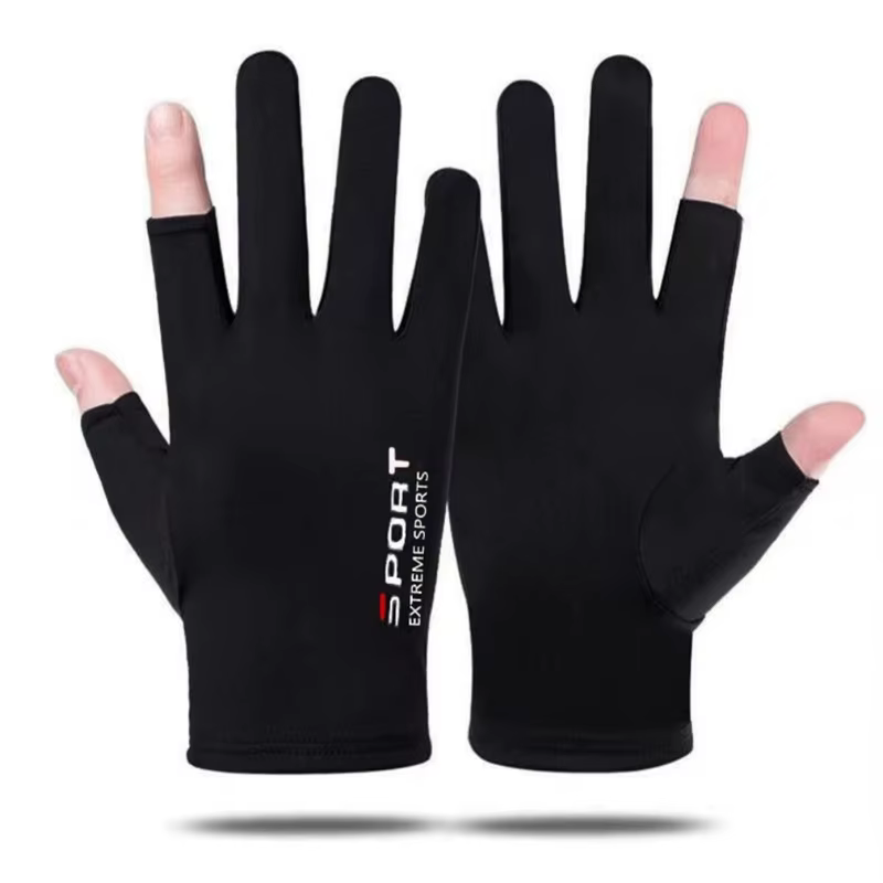Gants de cyclisme antidérapants en soie glacée pour hommes et femmes, Sports de plein air d'été, Fit