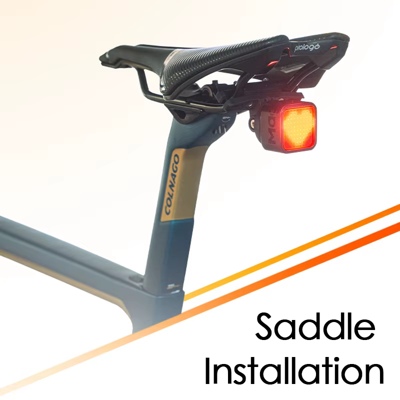 Feu arrière intelligent pour vélo avec contrôle par application, message emoji personnalisé, détecti