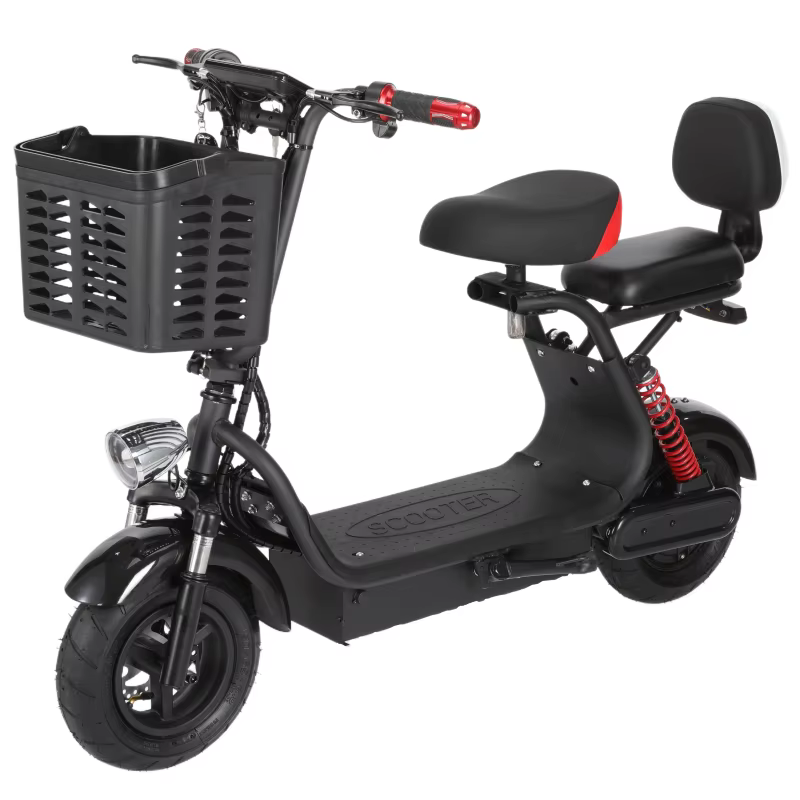 Scooter électrique pliable 2 roues 1000w 2 places scooter de mobilité familial léger de 11 pouces ré