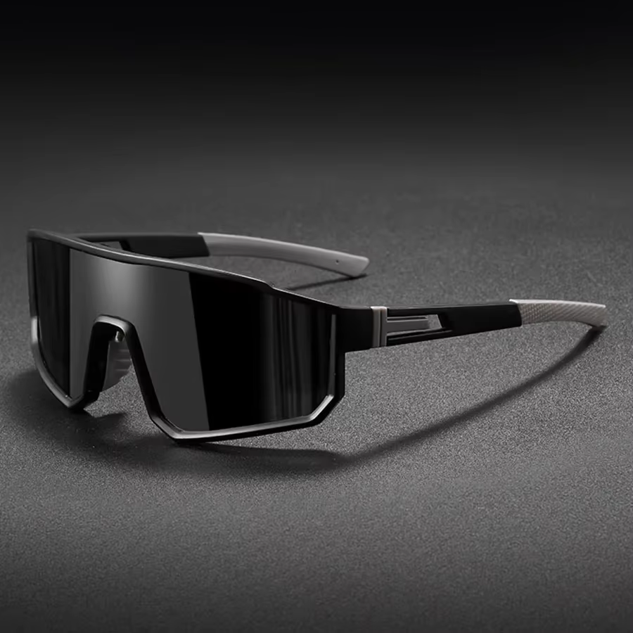 Lunettes de cyclisme surdimensionnées pour hommes, vélo, coupe-vent, revêtement coloré, lunettes de