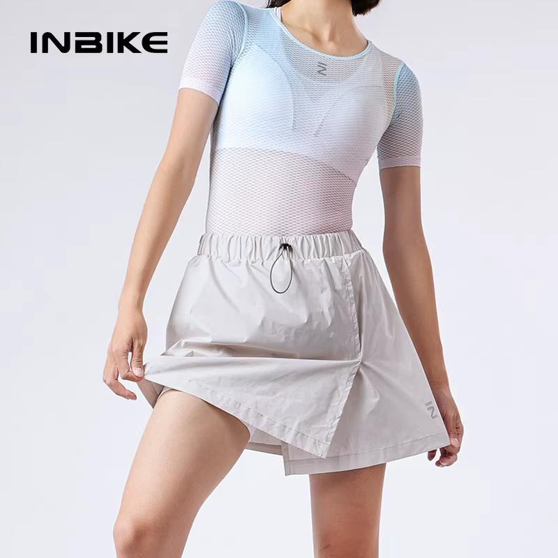 INBIKE-Short de vélo rembourré avec poches pour femme, jupe de cyclisme VTT professionnel, pantalon