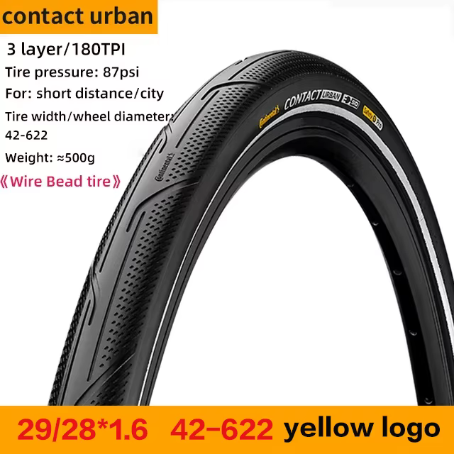 Pneus de vélo Continental Contact Urban 28/29 pouces à talon de fil métallique 40/42/47/50/55-622 18