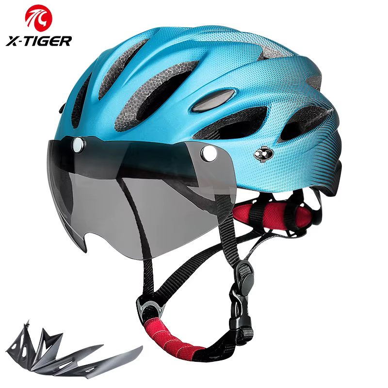Casque de vélo adulte X-TIGER avec feu arrière LED, mode touristes, casque de vélo Gogforban Fit 58-