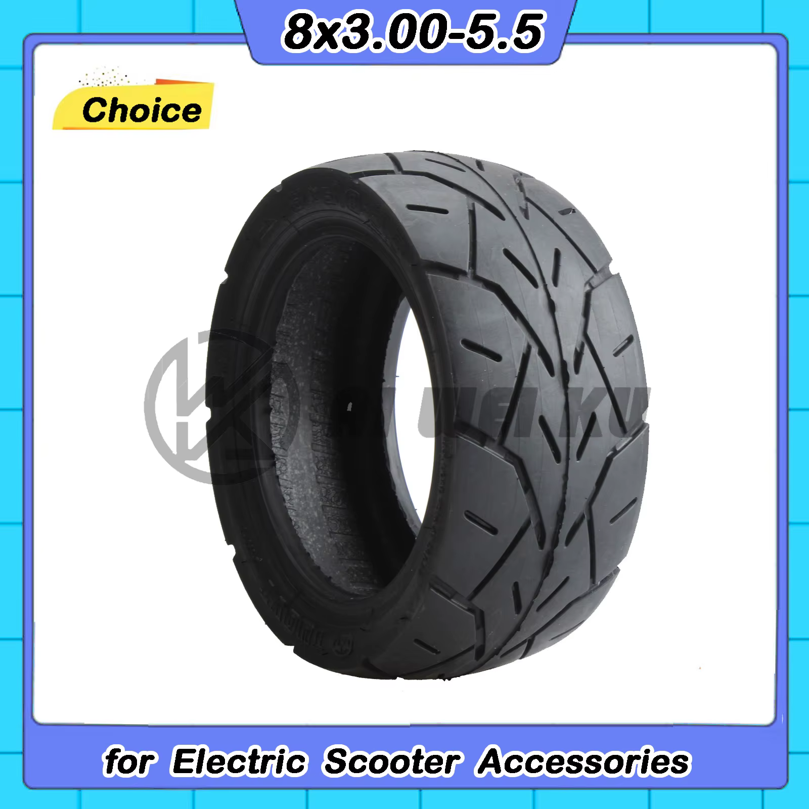 Pneu tubeless 8x3.00-5 pour trottinette électrique Kaabo Mantis 8, pneu tubeless 8 pouces 8*3.00-5