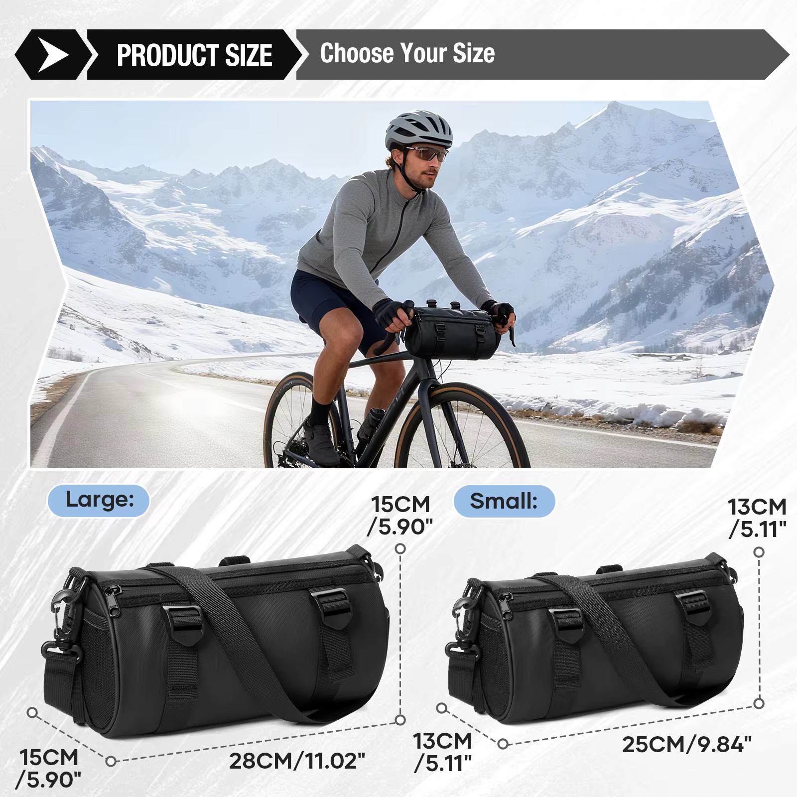 Sac de guidon avant de vélo de plein air, sacs de vélo, sac de Pannier, sac à bandoulière Portable m