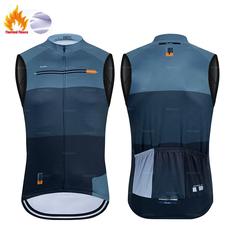 Gilet de cyclisme thermique en polaire d'hiver, nouveau gilet de cyclisme sans manches pour hommes,