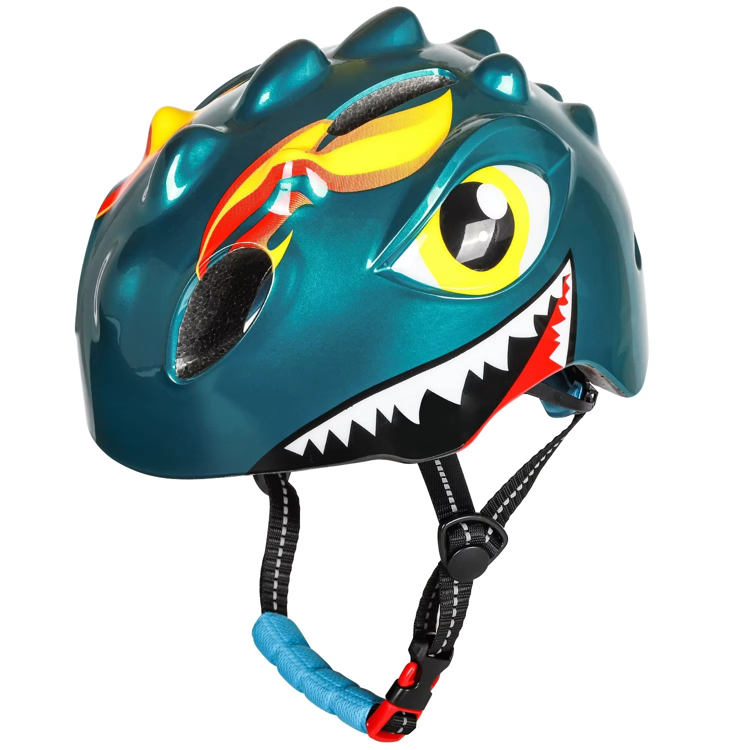Casque de cyclisme dinosaure réglable – Rembourrage respirant pour les cyclistes d'équilibre et les