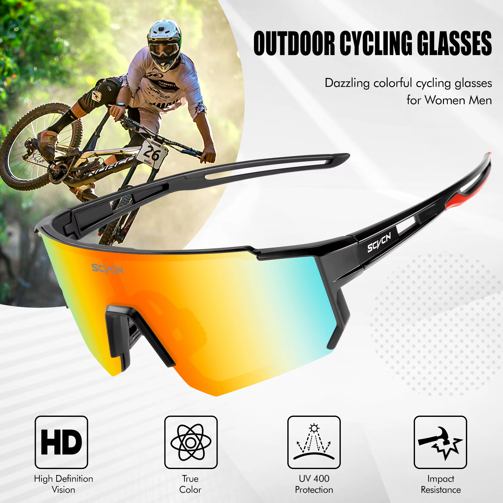 SCVCN nouvelles lunettes de soleil de cyclisme en plein air hommes lunettes de vélo de conduite sur 