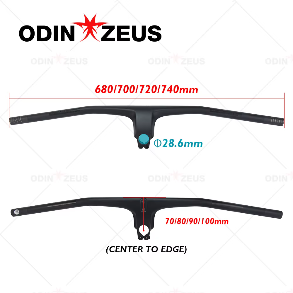 Guidon intégré pour VTT Full Carbon IC SL WC 740-780mm -20 ° Guidon de vélo de course BMX UD mat