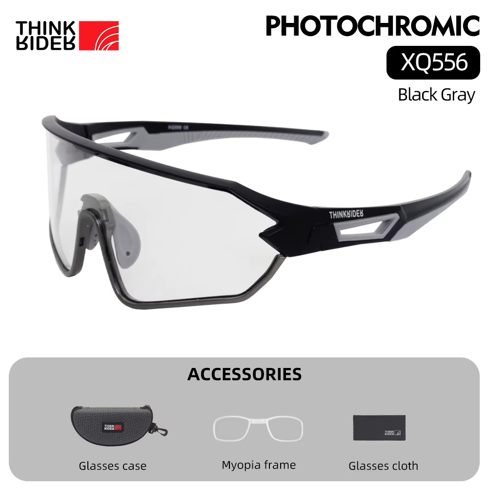 ThinkRider – lunettes de cyclisme à monture bicolore, photochromiques, pour vtt, vélo de route, Prot