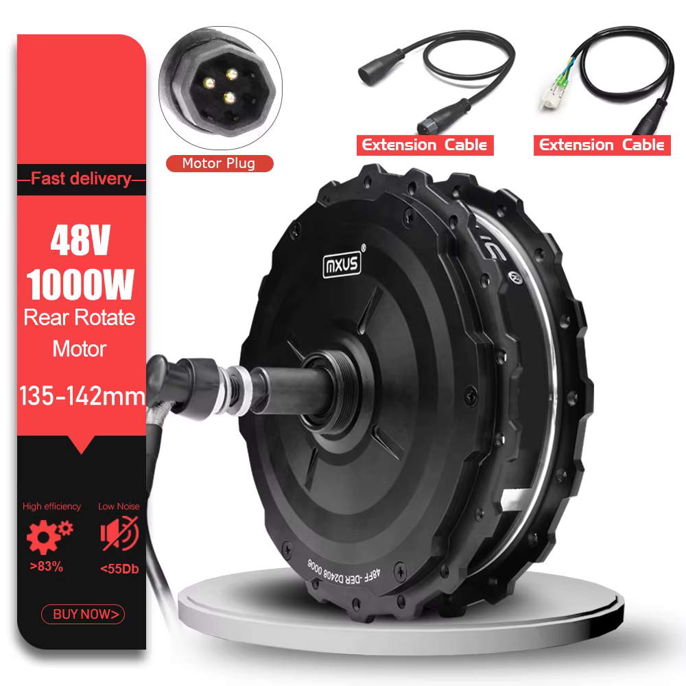 MXUS marque Ebike moteur GDR-19 48V 1000W haute vitesse sans brosse engrenage moyeu moteur roue motr