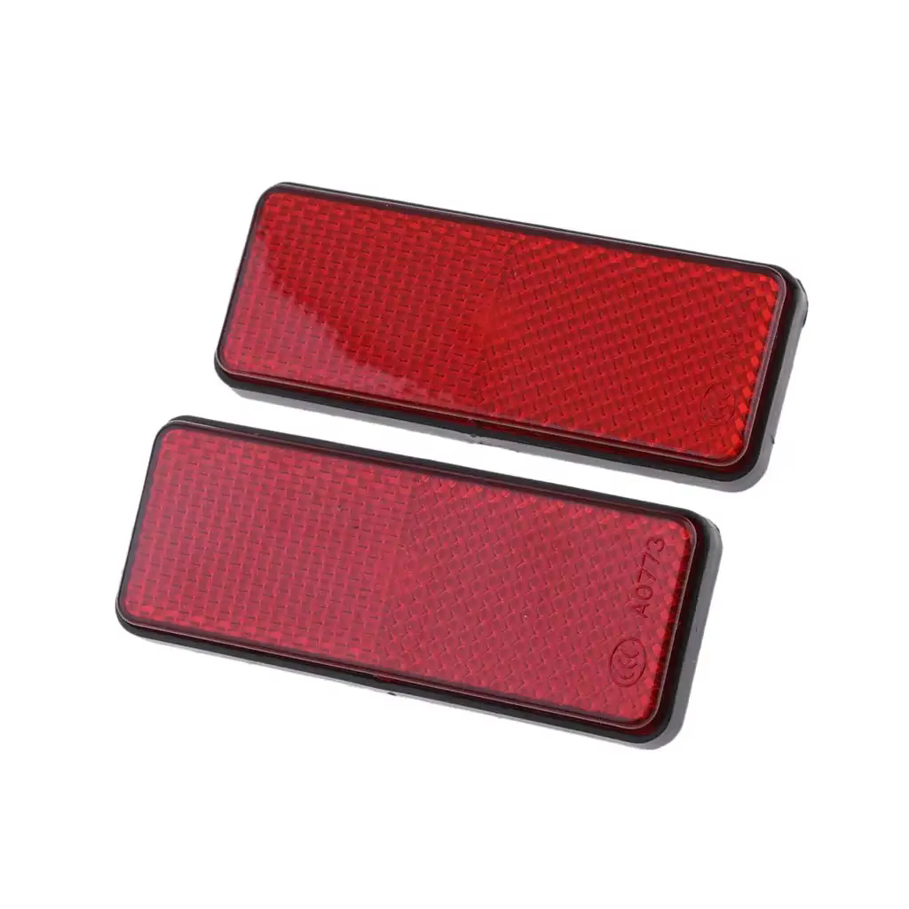 Réflecteur carré en plastique rouge pour scooter RL, 2 pièces, nouveauté