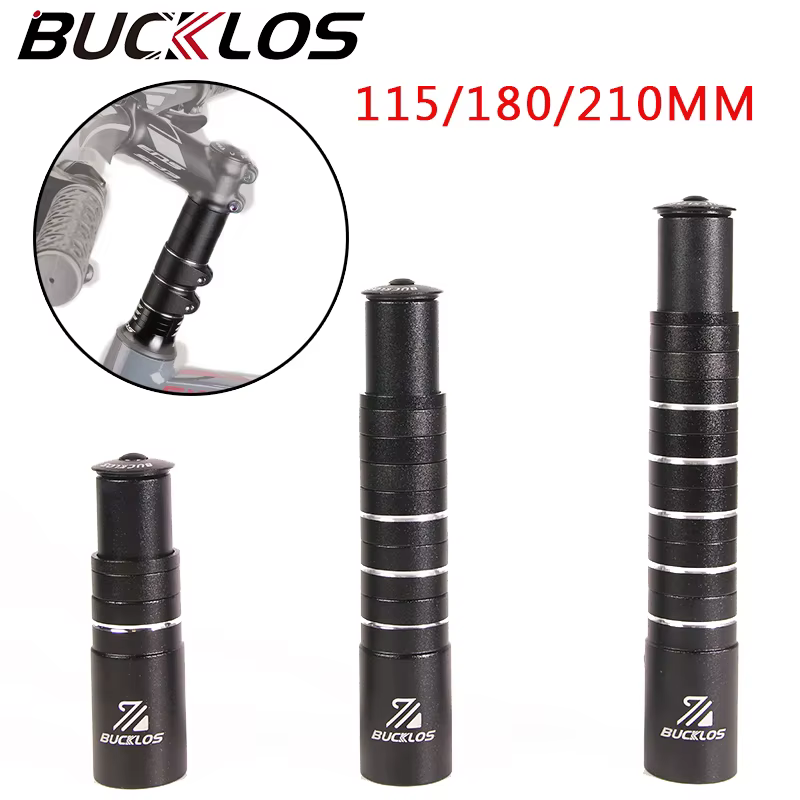 BUCKLOS tige de fourche de vélo montée jusqu'à 115mm 180mm 210mm tige de vélo extension de hauteur r