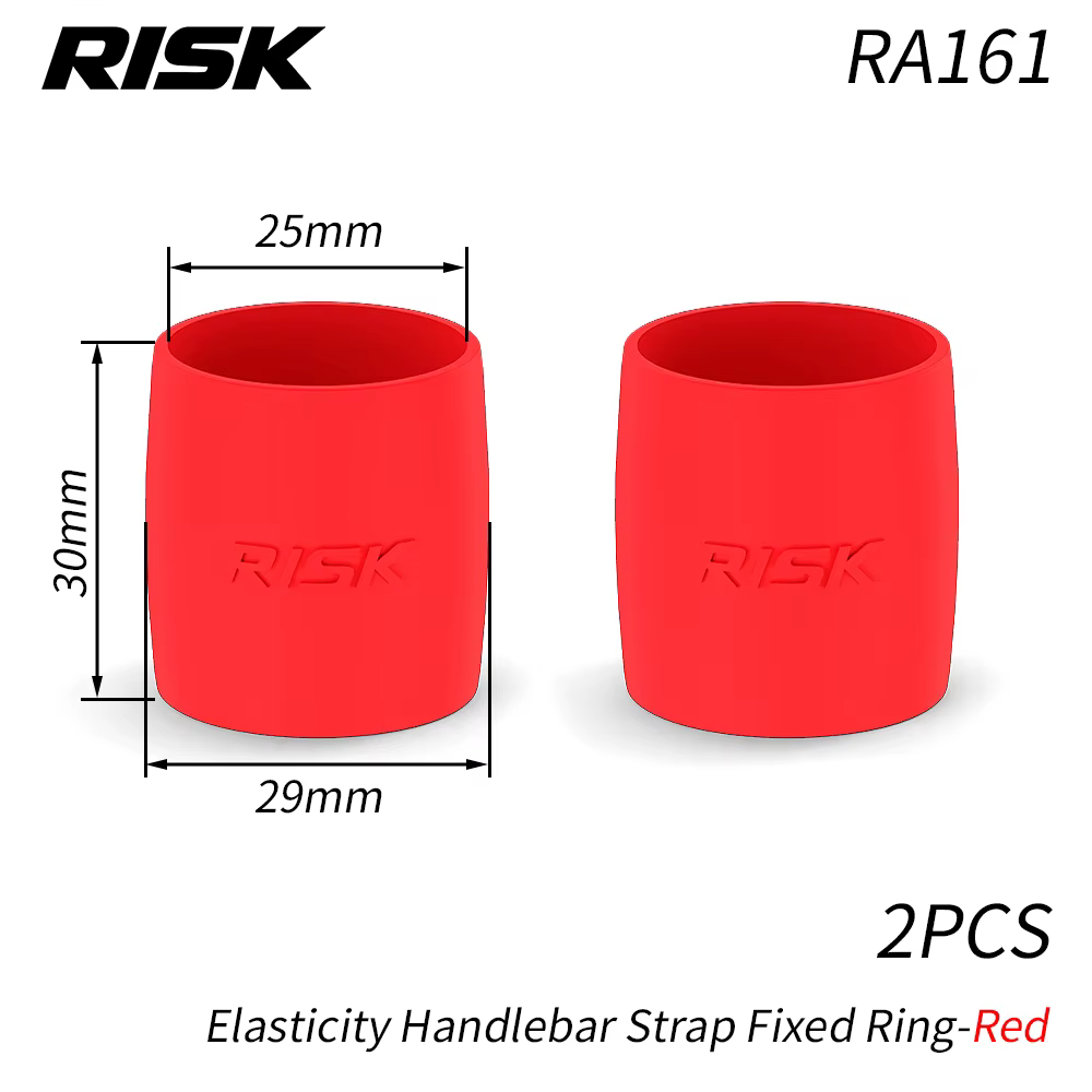 Lot de 2 attaches de guidon élastiques en silicone pour vélo de route RISK