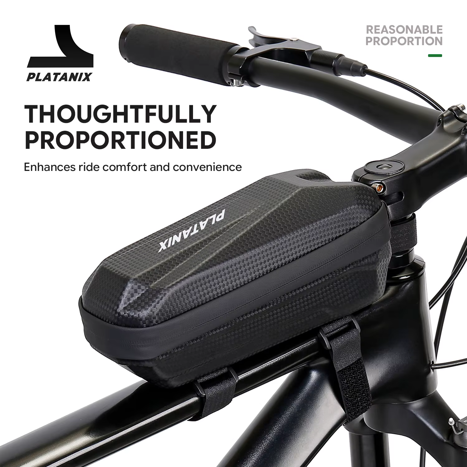Sacoche de vélo rigide PLATANIX EVA pour VTT et vélos de route - Sacoche de cadre avant, sacoche de