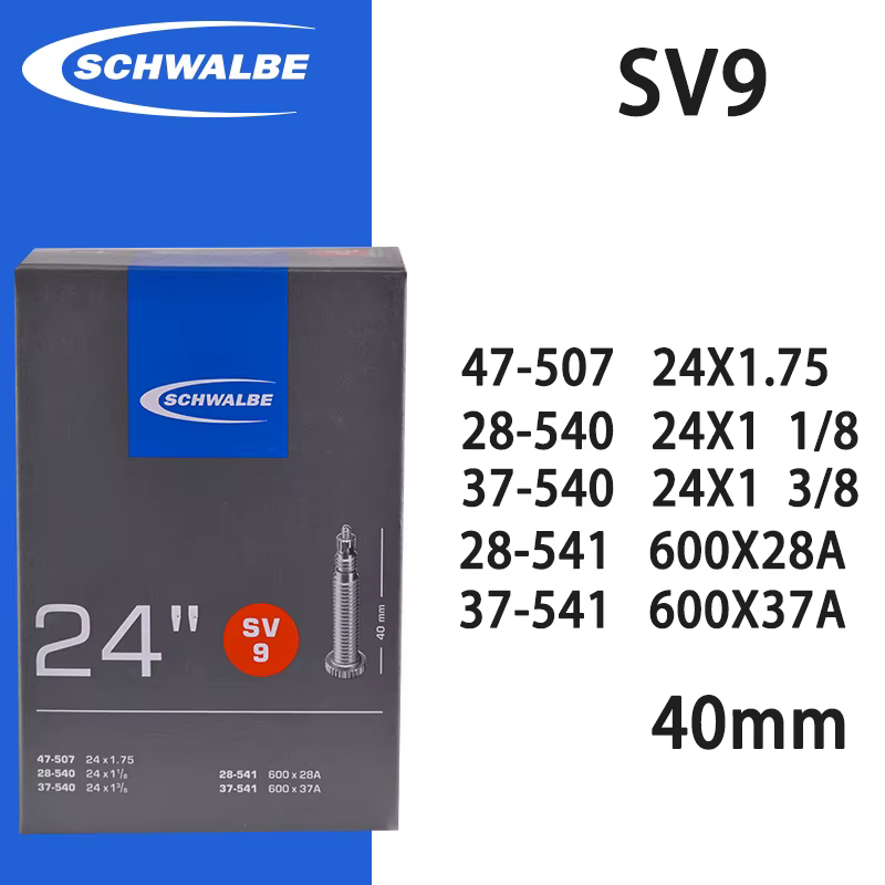 Schwalbe SV9 SV9C SV9A AV10 SV10 24 pouces Tubes de vélo 24 ''chaise de roue de route ultralégère TU