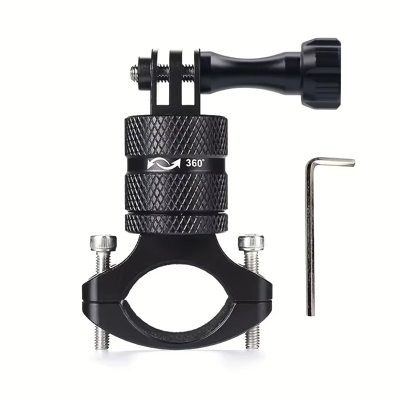 Support de guidon de vélo en alliage d'aluminium, pour Gopro Hero 12/11/10/9/8/7/6/5/4 Session AKASO