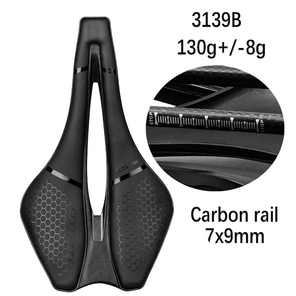 Elitaone selle de vélo sur Rail en carbone 130g léger 245x139mm vélo de route vtt pour une expérienc