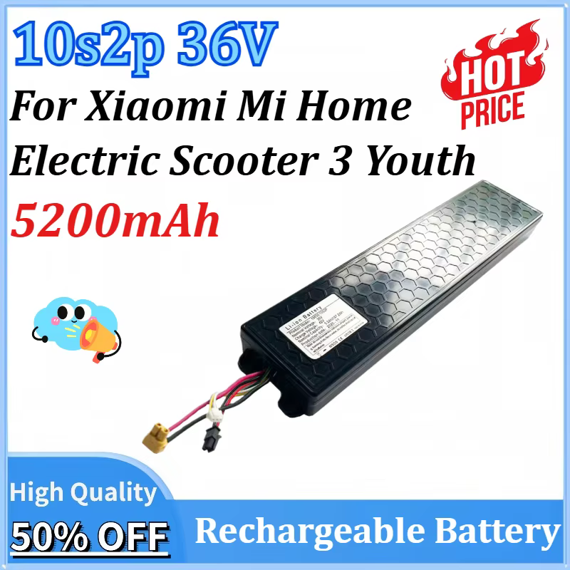 10s2p 36V 5.2Ah pour Xiaomi Mi Home Scooter électrique 3 édition jeunesse batterie haute capacité