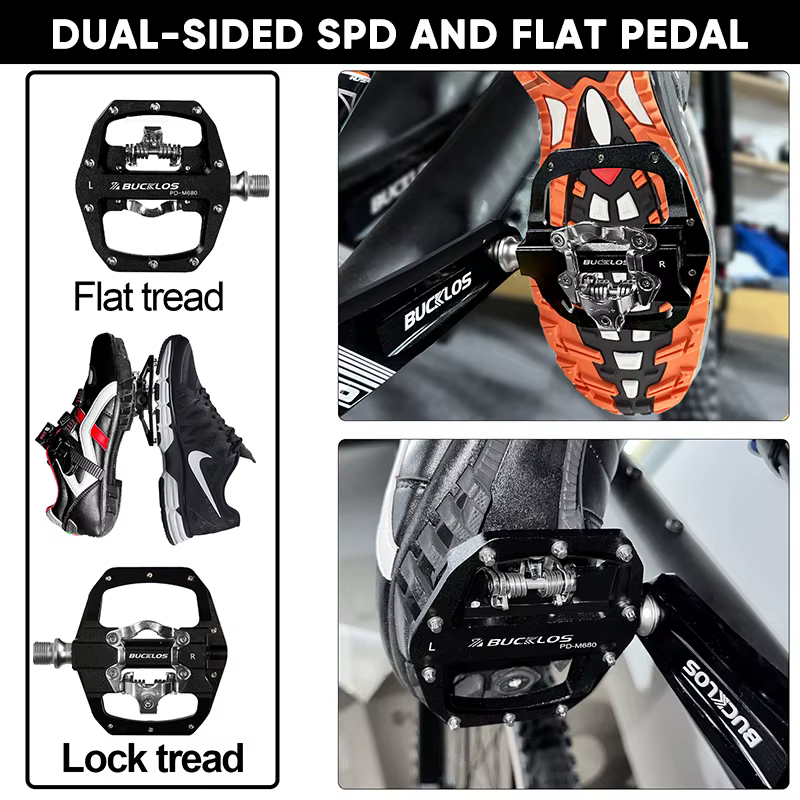 BUCKKubales-Pédale de contact plate pour VTT, fonction de tourisme, système éventuelles D, plate-for