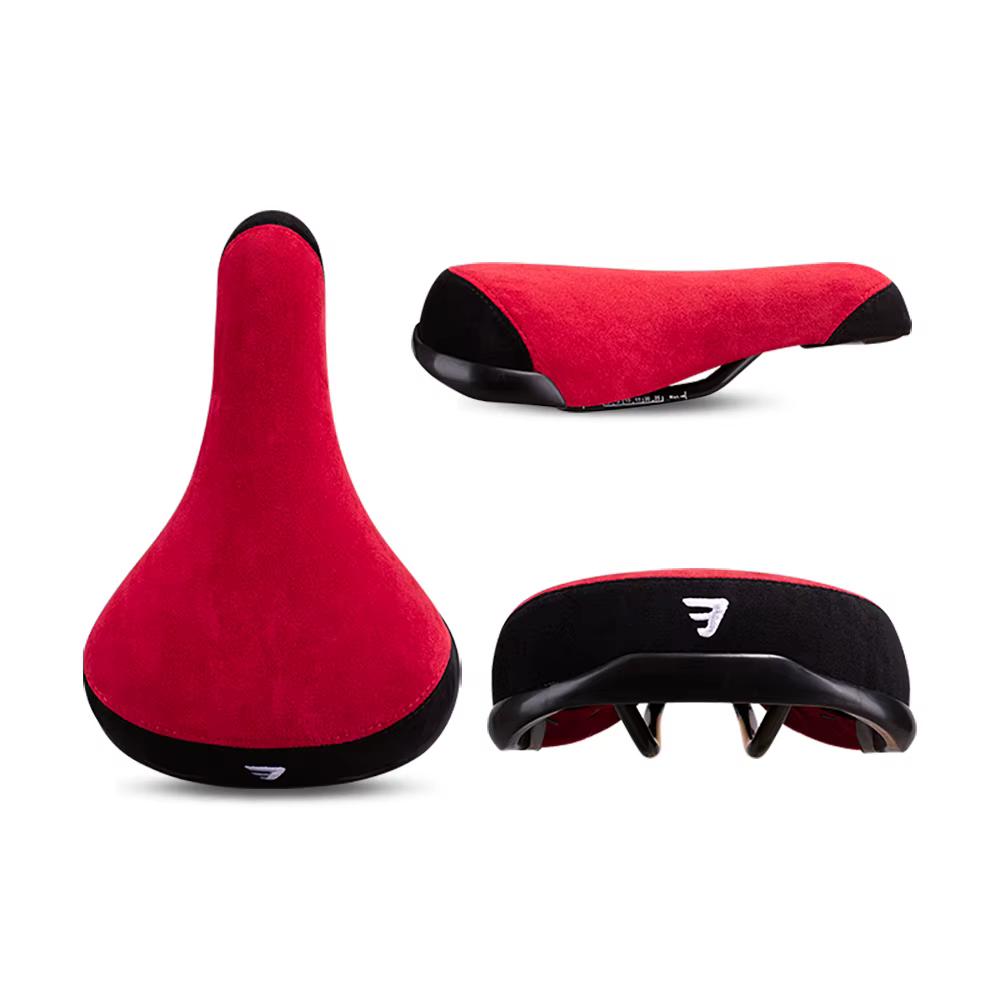FUNSEA-Selle de vélo Wheelie avec logo brodé, siège de bicyclette, bicolore, 8mm