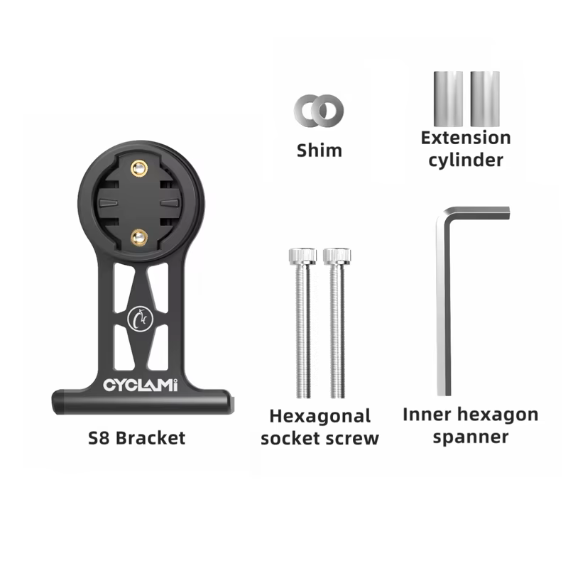 CYCLAMI support de guidon de vélo à montage avant étendu pour adaptateur NiteRider caméra d'action s
