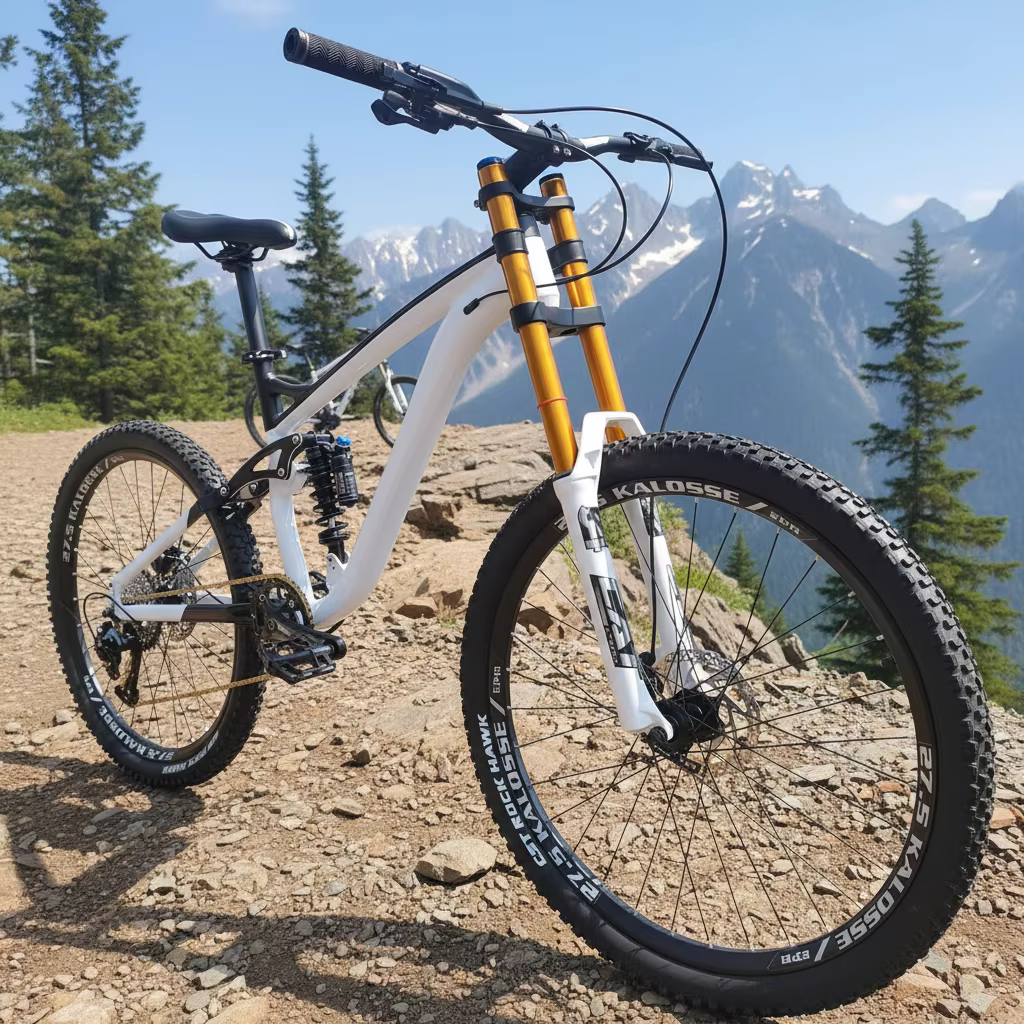 Vélo tout-terrain Kalosse à suspension intégrale, cadre DNM Soft-tail, 26/27,5 pouces, freins hydrau