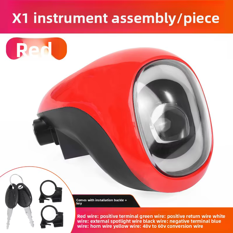 Ensemble d'instruments pour trottinette électrique 48V - 72V, phares LED, klaxon, feux de jour, affi