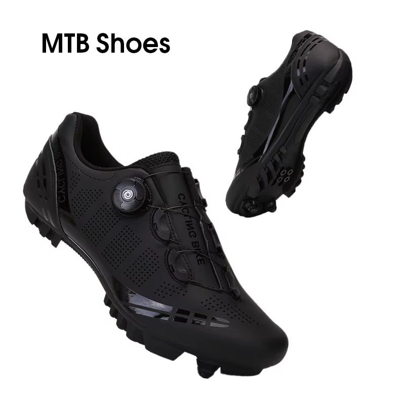 Chaussures de cyclisme vtt pour hommes et femmes, crampons respirants, chaussures de vélo de route,