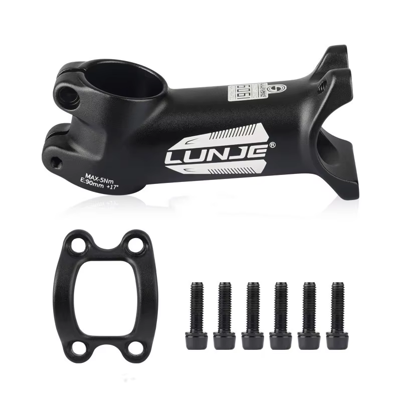 Tige de puissance de vélo ultralégère 10 ° /17 ° /25 ° /35 ° Tige de vélo de route vtt 31.8, tige