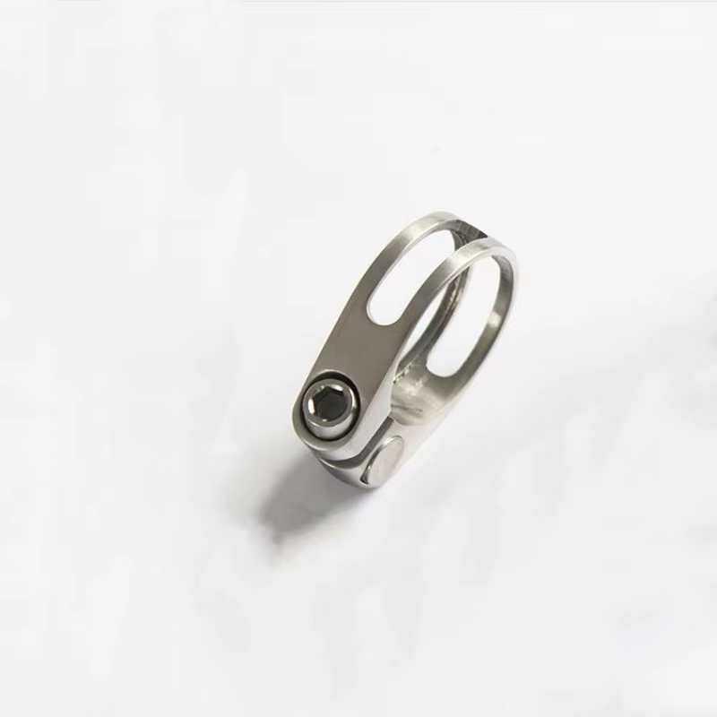 Pince de selle de vélo en titane, ultralégère, verrouillage sur tige de selle, 31.8/34.9mm