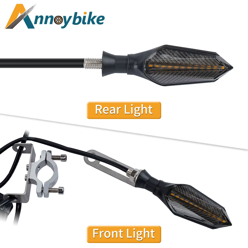 E vélo 48V 60V vélo électrique étanche câble lumière ensemble avant arrière clignotant dynamique cli