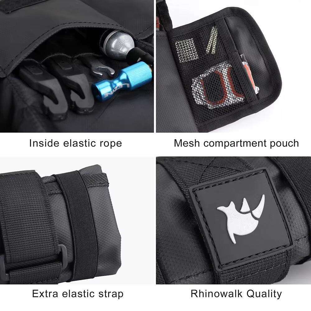 Rhinowalk vtt outils de réparation de vélo stockage sac de vélo haut avant Tube cadre sac Burrito Pa