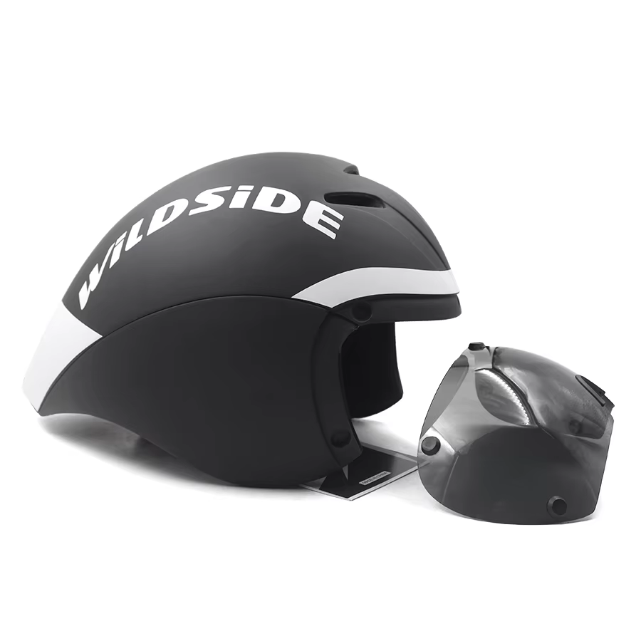 Casque de vélo TT pour homme, lunettes de lentille, TriDuvet LeicAero, casque de vélo de route, cour