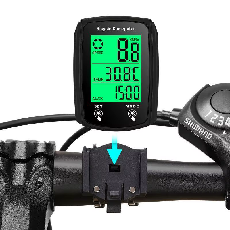 Ordinateur de vélo compteur de vitesse filaire odomètre chronomètre