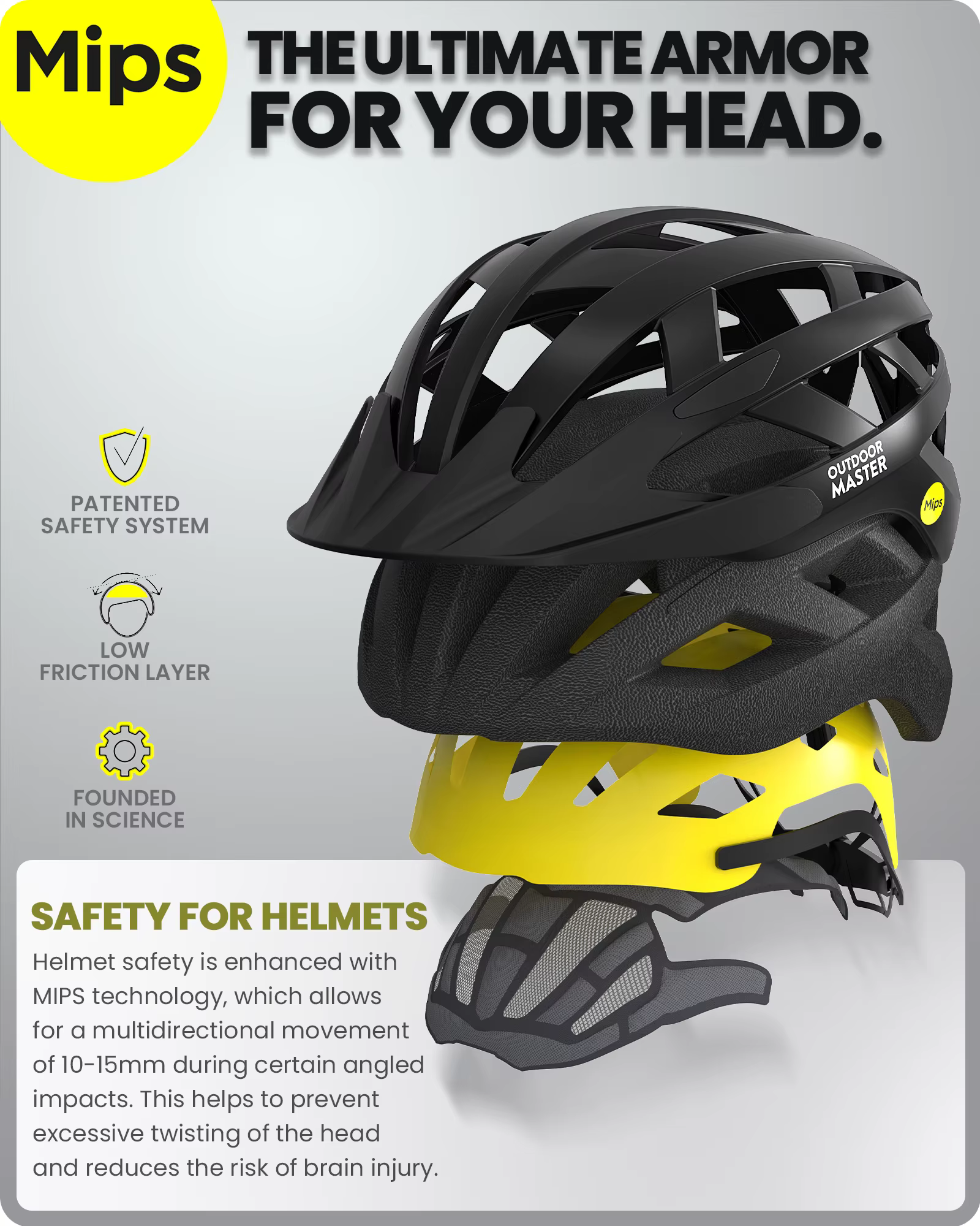 Casque de vélo OutdoorMaster Gem MIPS avec 2 doublures amovibles