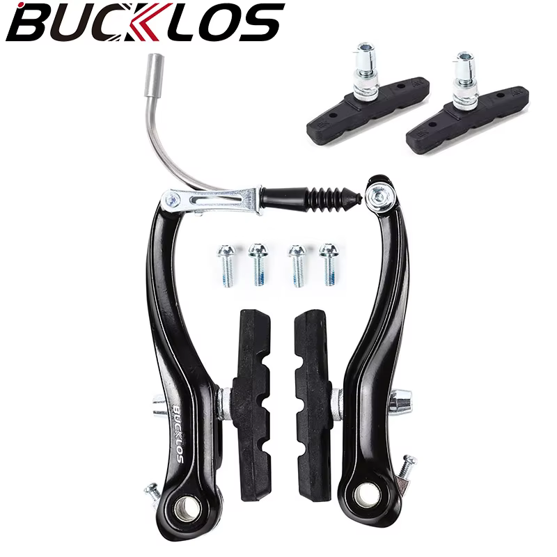 Freins V-Brake BUCKLOS pour vélo, en alliage d'aluminium, freins à tirage linéaire pour VTT, BMX, vélo de route pliable