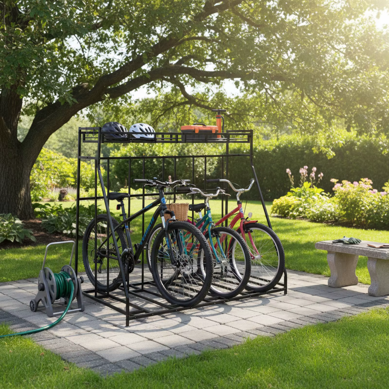 Support de rangement pour 4 vélos