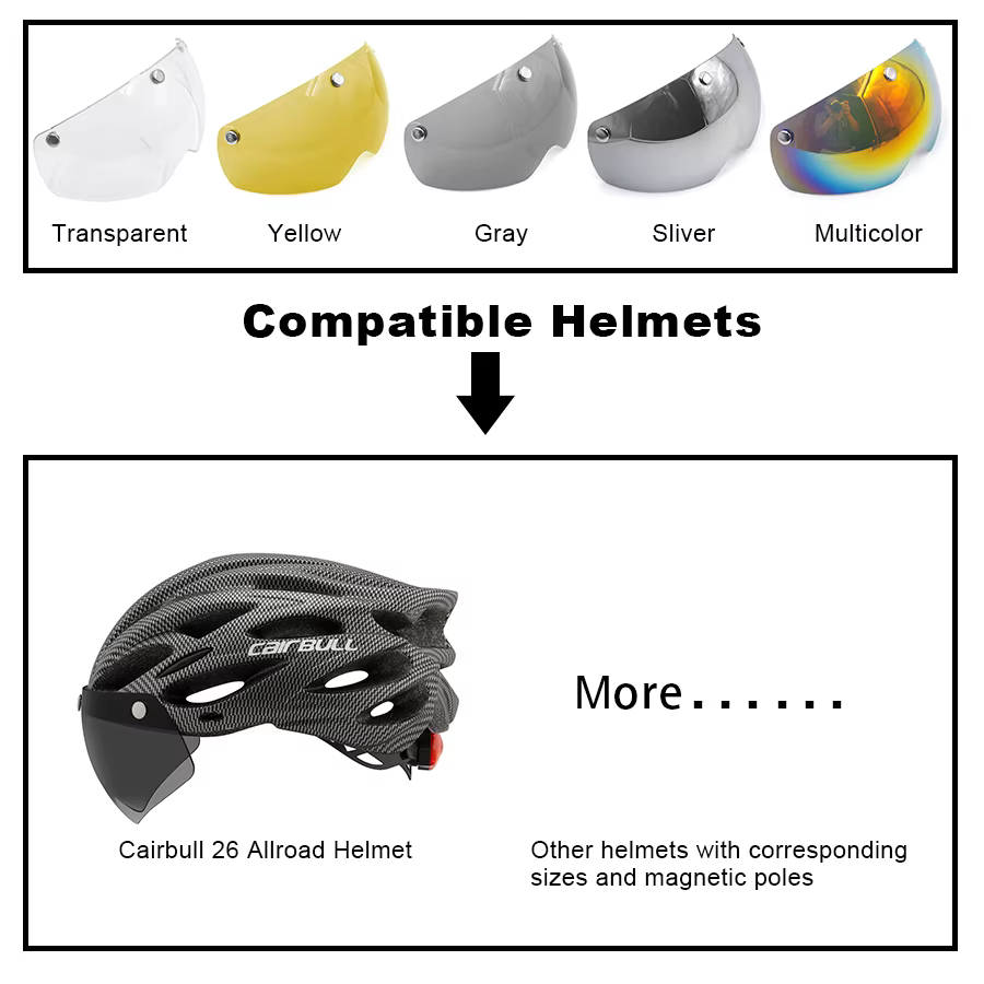 Casque de vélo lunettes de cyclisme visière accessoires route vtt Aero