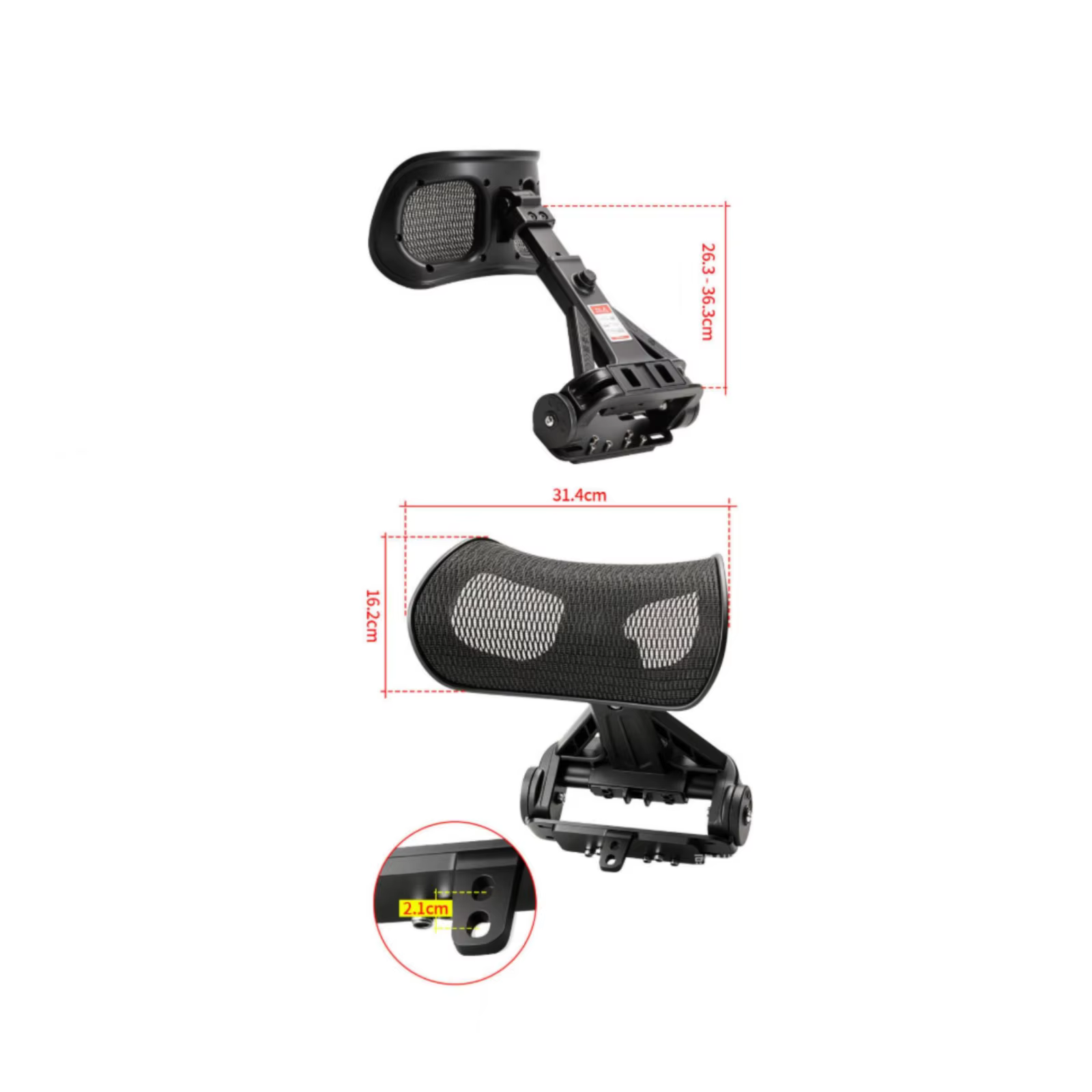 Soutien dorsal réglable pour trottinette avec fixation par pince