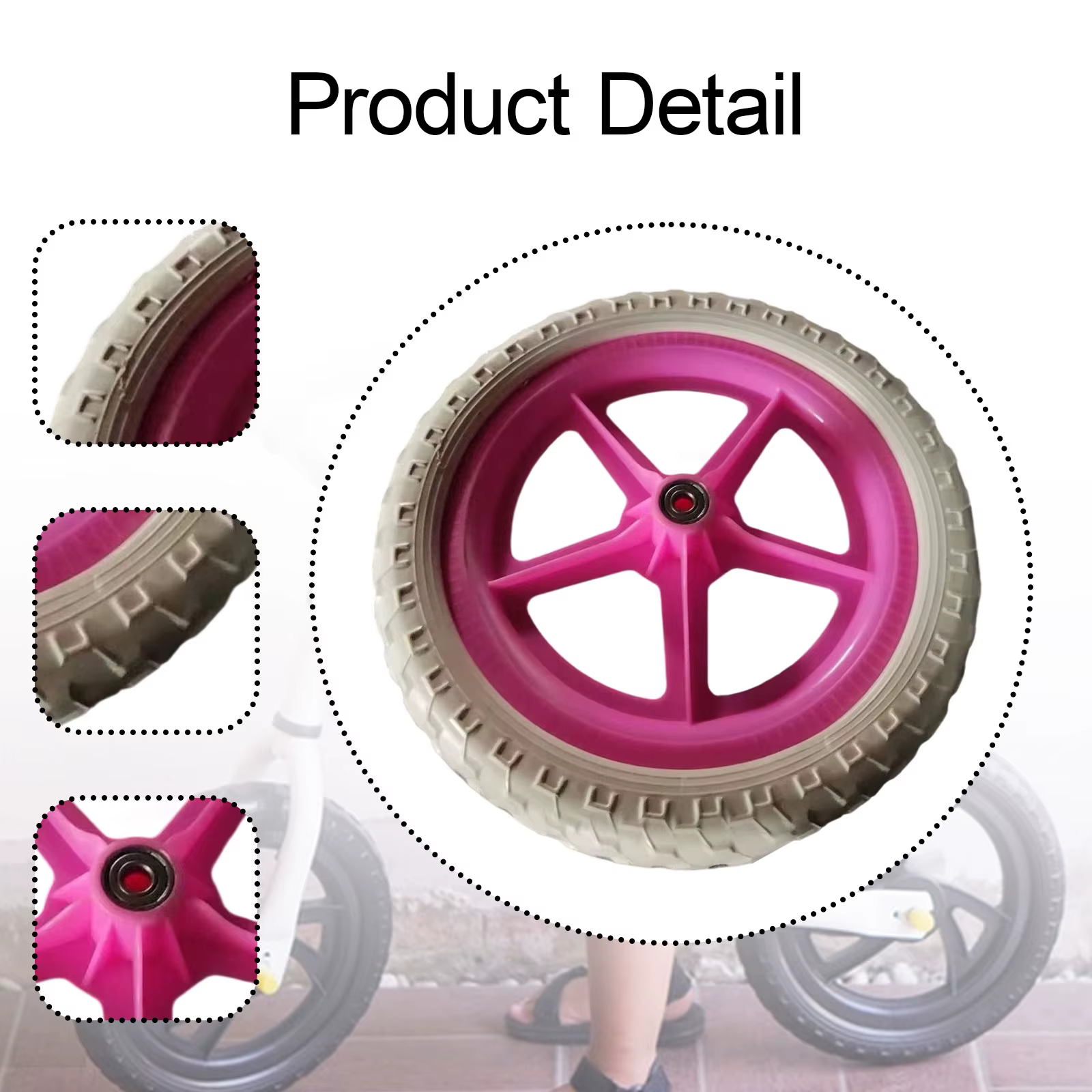 1 paire de roues de remplacement de vélo d'équilibre