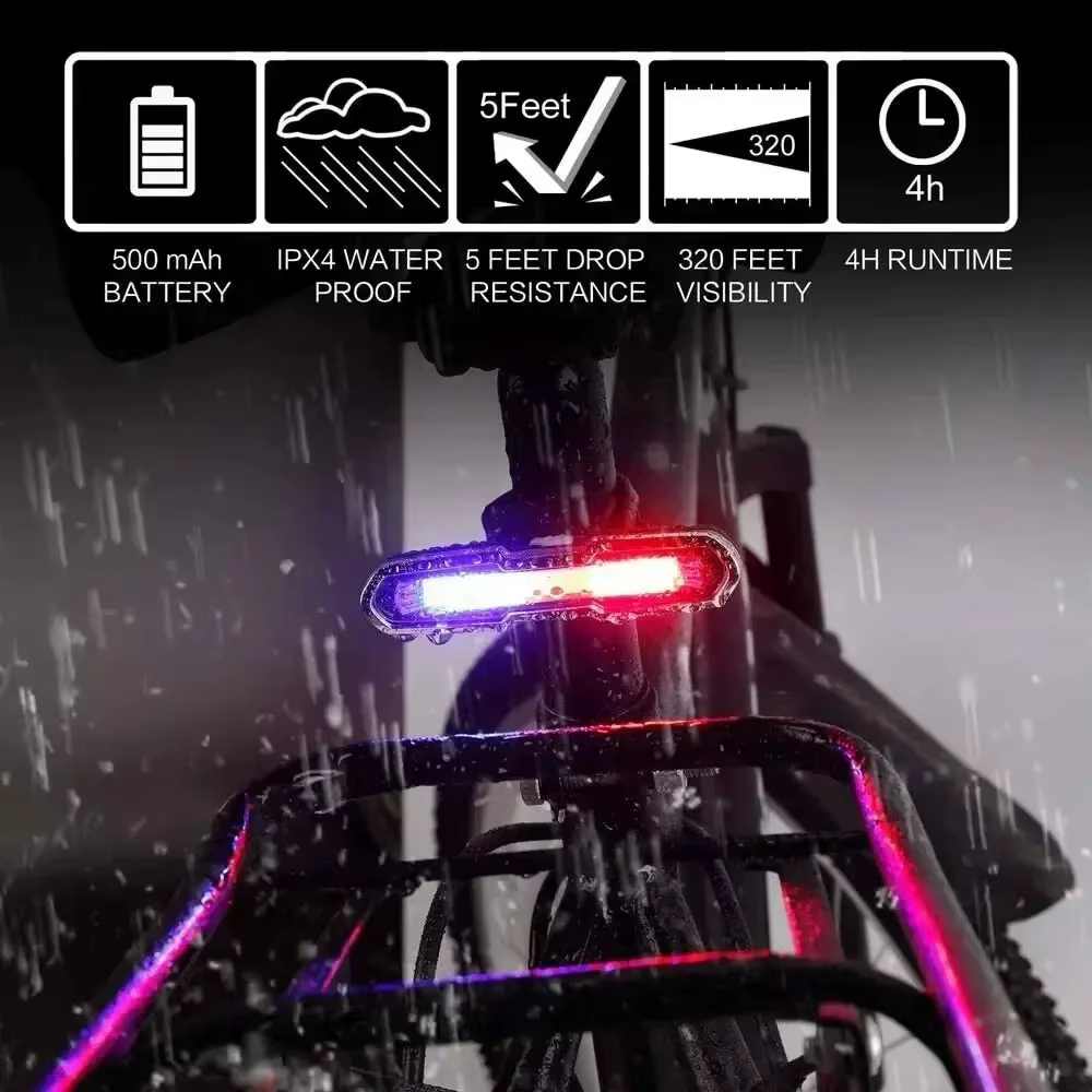 Feu arrière de sécurité pour le cyclisme : feu