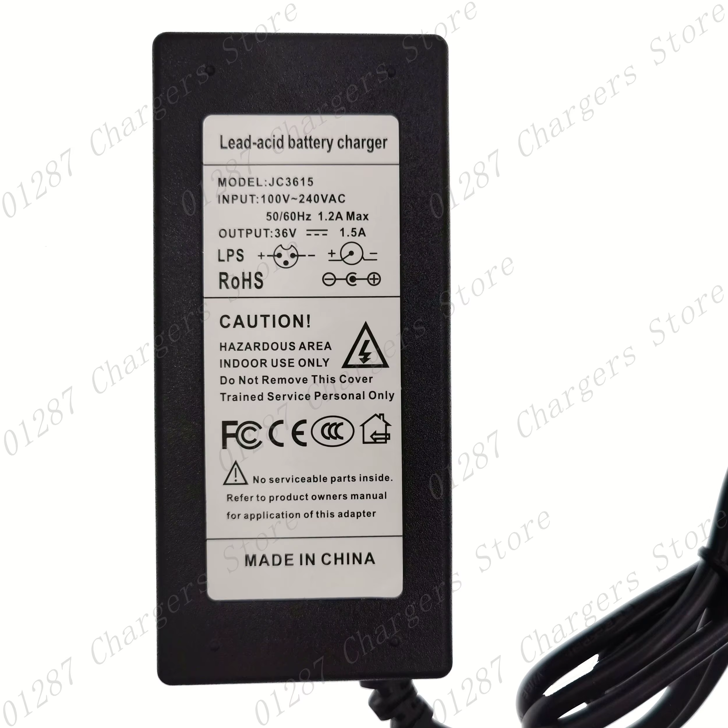 36V 1.5A 3 broches XLR batterie au plomb chargeur de vélo électrique scooter