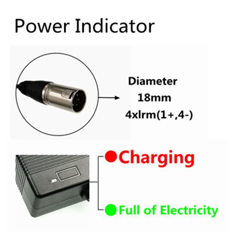 Chargeur de batterie au lithium pour vélo électrique 42V 2A