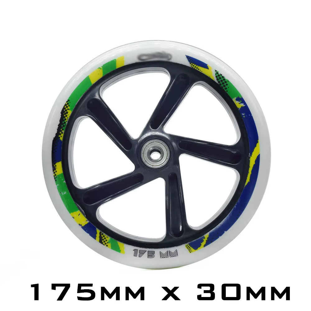 【205mm 175mm 145mm】 grandes roues de Scooter 20.5cmX4cm diamètre roue de chariot 145/175mm x 30mm PU Durable avec roulement