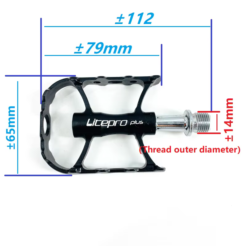 Litepro-Pédale de vélo pliante ultralégère