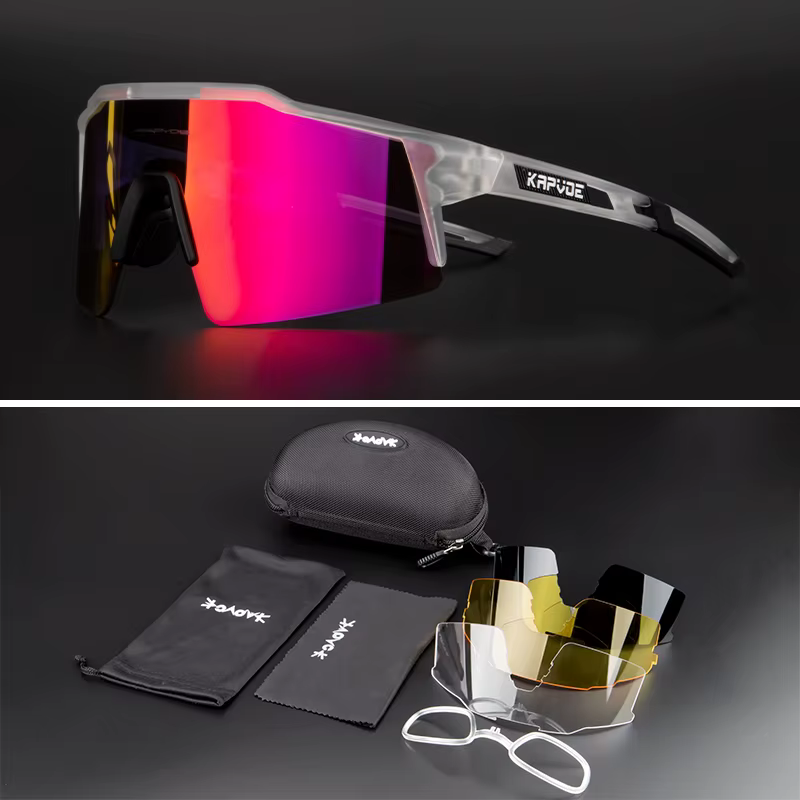 4 lentilles lunettes de cyclisme polarisées mode