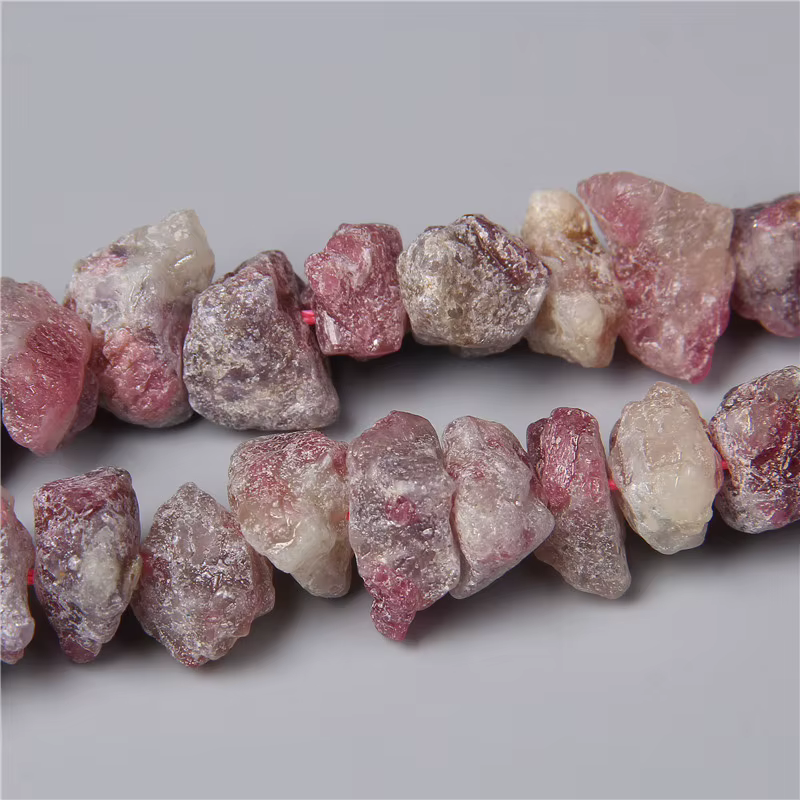 Perles en pierre de Tourmaline rouge naturelle, 10-13mm, pierres semi-précieuses irrégulières, minéraux, cristal, pépite, accessoires pour bijoux